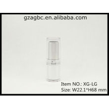 Transparente y elegante plástica redonda lápiz labial tubo XG-LG, taza de tamaño 11.8/12.1/12.7mm, empaquetado cosmético, colores/la insignia de encargo